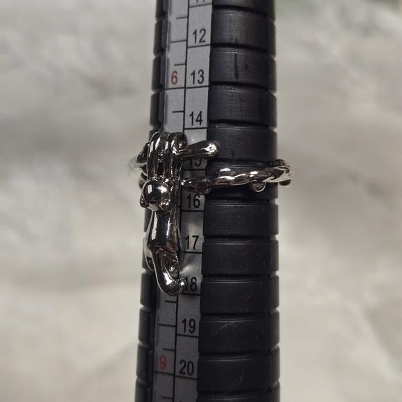 Hang In There Kitty Cat Fidget Ring Sz7 - Picture 4 of 4